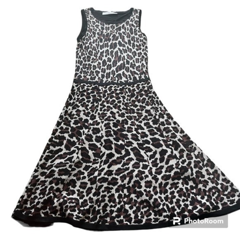 Trina Turk cheetah knit dress